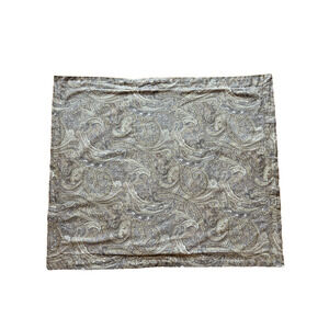 Ralph Lauren Standard Rectangular Pillow Sham Yellow Blue Paisley 100% Cotton